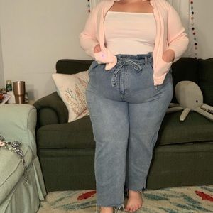 WILD FABLE tie waist mom jean